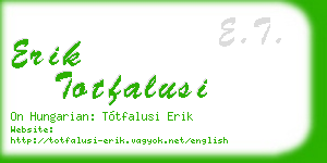 erik totfalusi business card